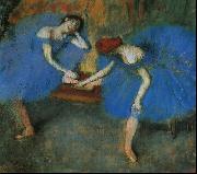 Edgar Degas Two Dancers in Blue oil painting picture wholesale